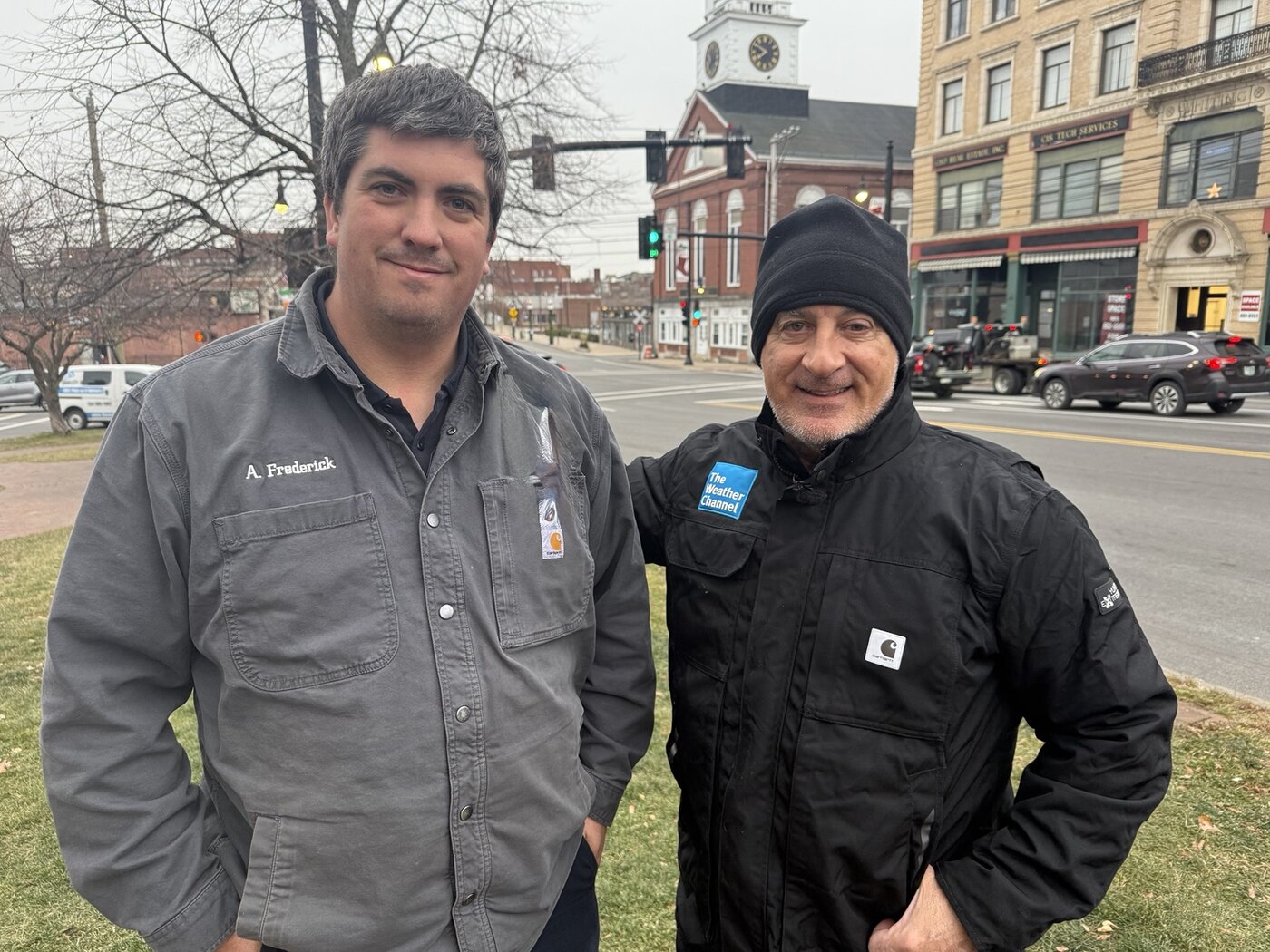 Adam Frederick with Jim Cantore